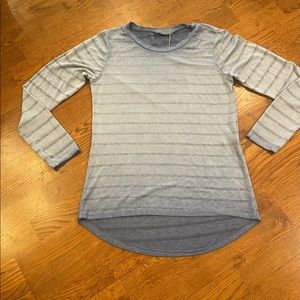 FEMME FATALE LONG SLEEVE STRIPE LUREX TOP